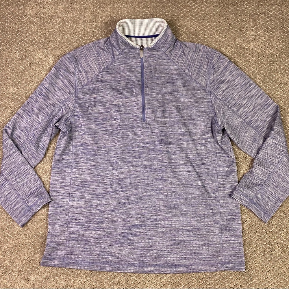 IBKUL 1/4 Zip Pullover Women's XL Heather Blue Lilac